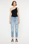 Luxanna Mid Rise Slim Boyfriend Jeans - Official Kancan USA