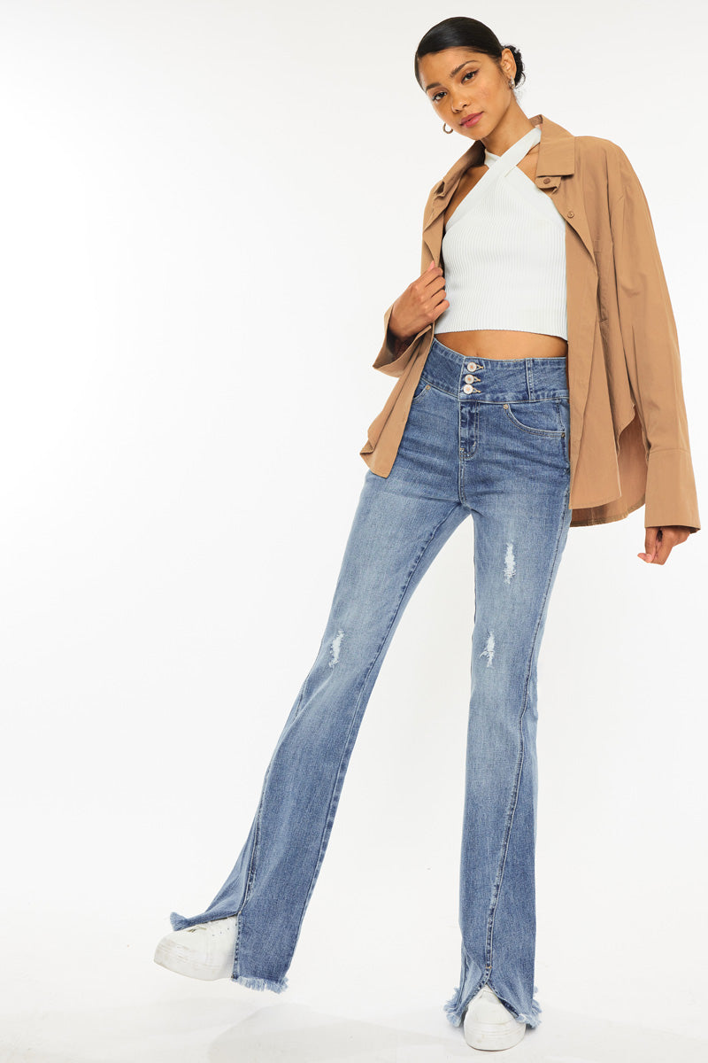 Miranda Ultra High Rise Flare Jeans – Official Kancan USA