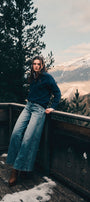 Renee Mid Rise Super Wide Jeans - Official Kancan USA