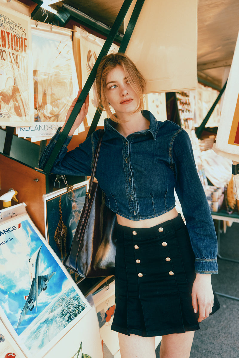 Miriam Cropped Button Up Shirt - Official Kancan USA