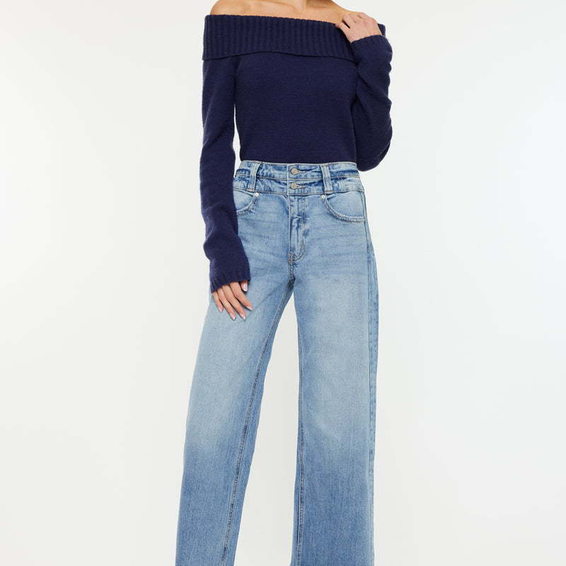 Gretchen Ultra High Rise Wide Leg Jeans - Official Kancan USA