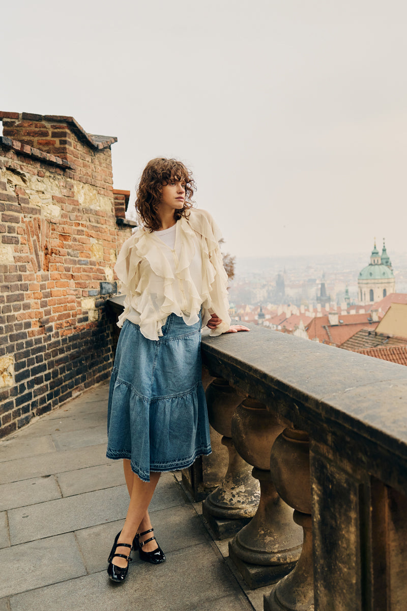 Santina Ultra High Rise Midi Skirt – Kancan USA - Main Image