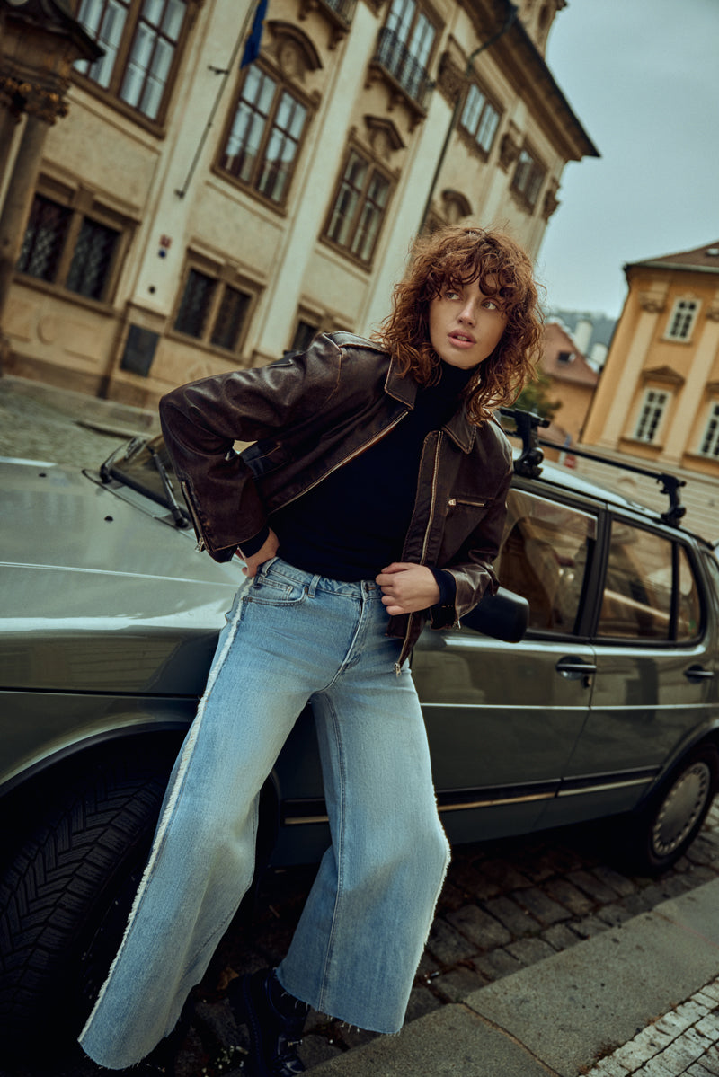 Haiden High Rise Ankle Wide Leg Jeans - Official Kancan USA