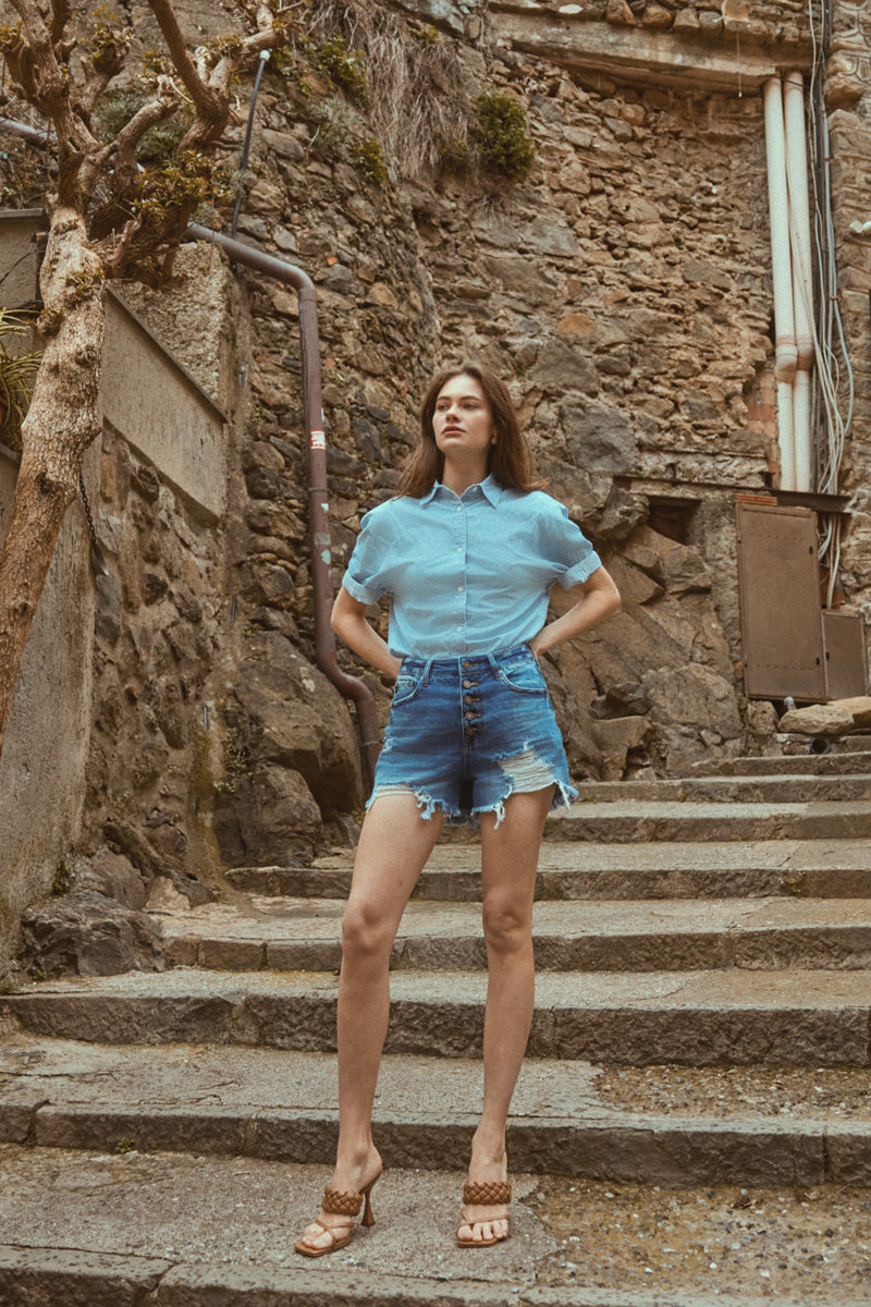 Sheila  High Rise Mom Shorts - Official Kancan USA