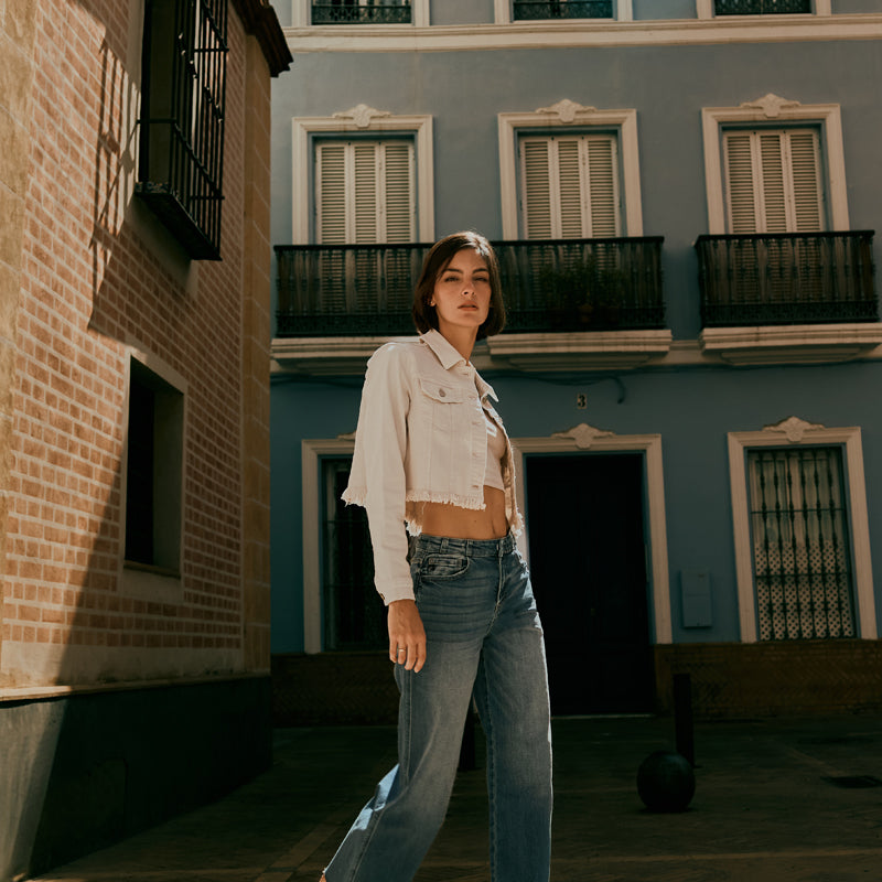 Shelly High Rise Cropped Wide Leg Jeans - Official Kancan USA