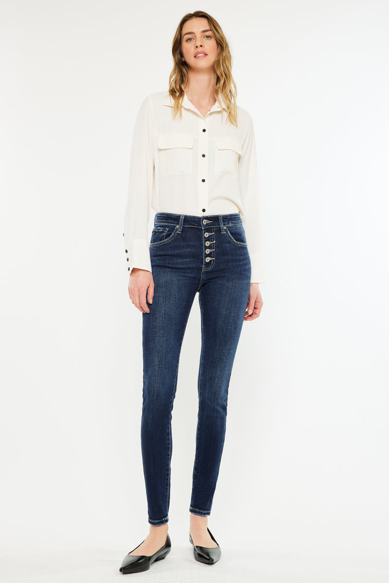 Moriah High Rise Super Skinny Jeans - Official Kancan USA