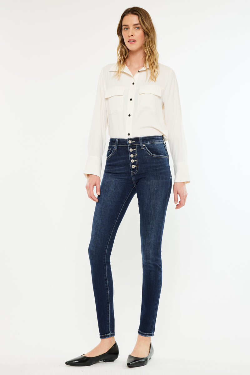 Moriah High Rise Super Skinny Jeans - Official Kancan USA