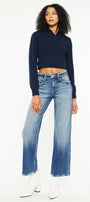 Angela Premier High Rise Slim Wide Leg Jeans - Official Kancan USA