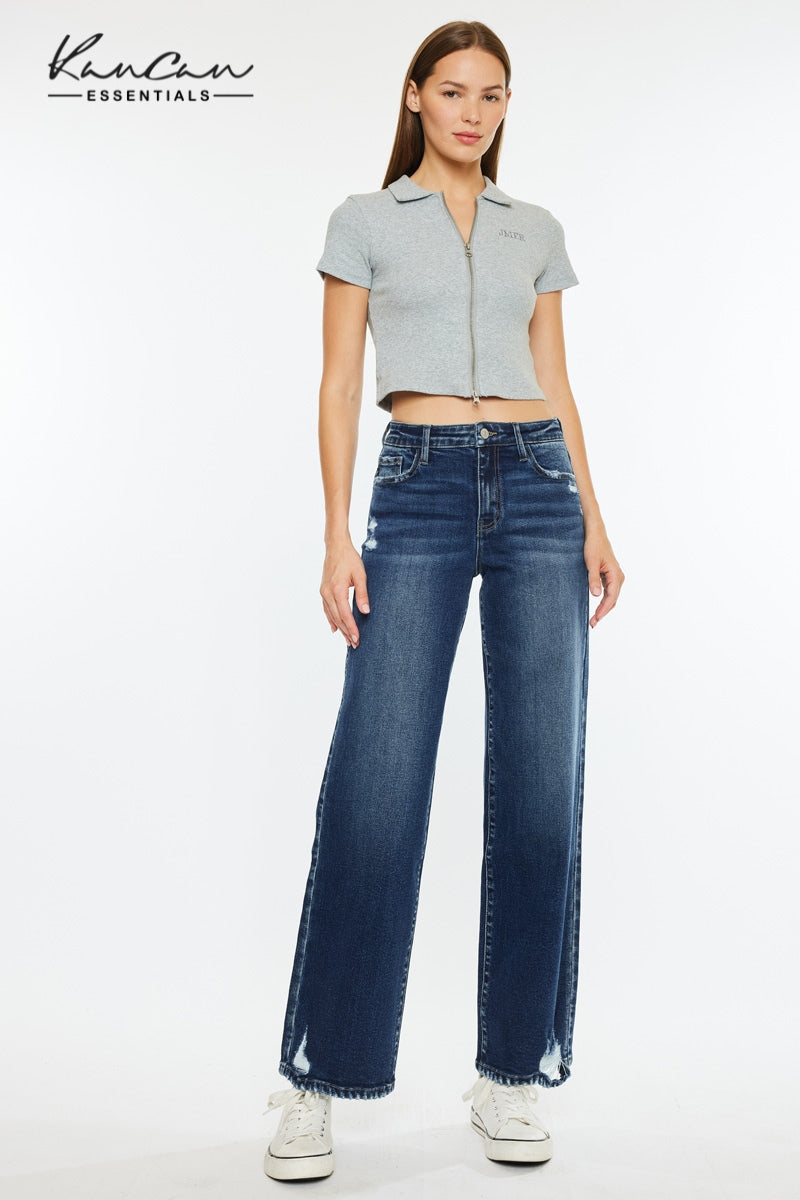 Dania Essentials High Rise Wide Leg Jeans - Official Kancan USA