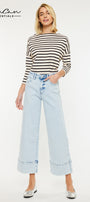 Kassie Essentials Cropped Wide Leg Jeans - Official Kancan USA