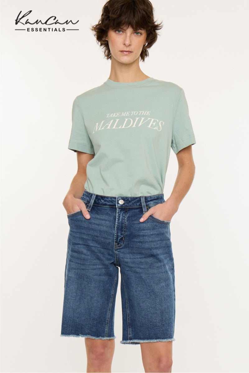 Aller Essentials Mid Rise Jorts – Relaxed Stretch – Kancan USA