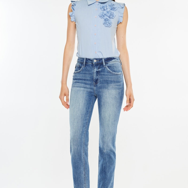 Maddy Essentials High Rise Slim Straight Leg Jeans - Official Kancan USA