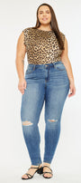 Sharon  Mid Rise Super Skinny Jeans (Plus Size) - Official Kancan USA