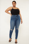 Sharon Mid Rise Super Skinny Jeans (Plus Size) - Official Kancan USA