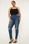 Sharon Mid Rise Super Skinny Jeans (Plus Size) - Official Kancan USA