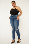 Sharon Mid Rise Super Skinny Jeans (Plus Size) - Official Kancan USA