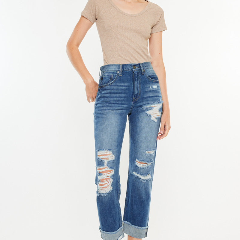 Eloise High Rise Straight Leg Jeans - Official Kancan USA