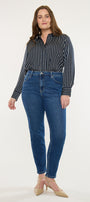 Peggy High Rise Cigarette Leg Jeans (Plus Size) - Official Kancan USA