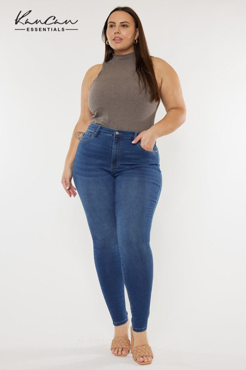 Vivienne Essentials High Rise Super Skinny Jeans (Plus Size) - Official Kancan USA