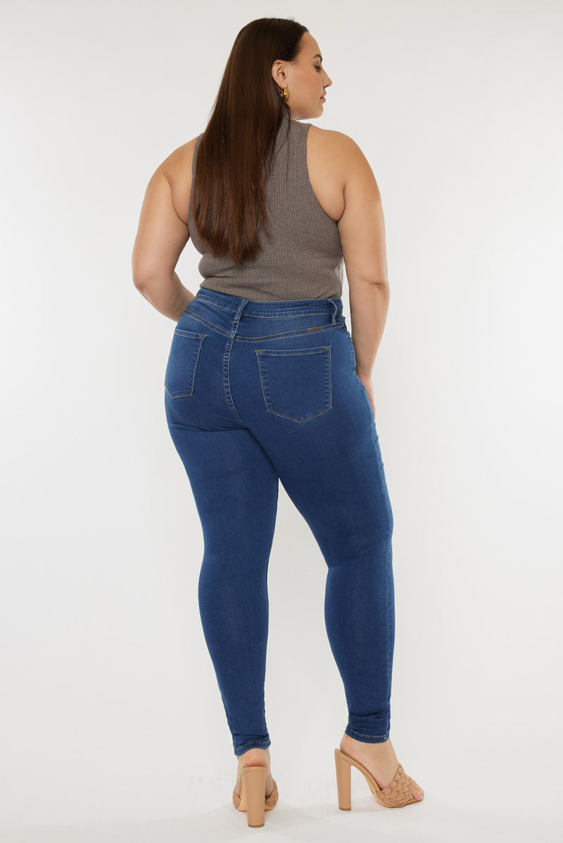 Vivienne Essentials High Rise Super Skinny Jeans (Plus Size) - Official Kancan USA