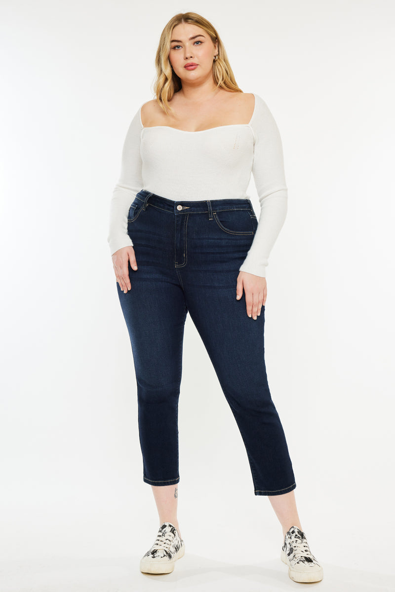 Ximena High Rise Cropped Skinny Jeans (Plus) - Official Kancan USA