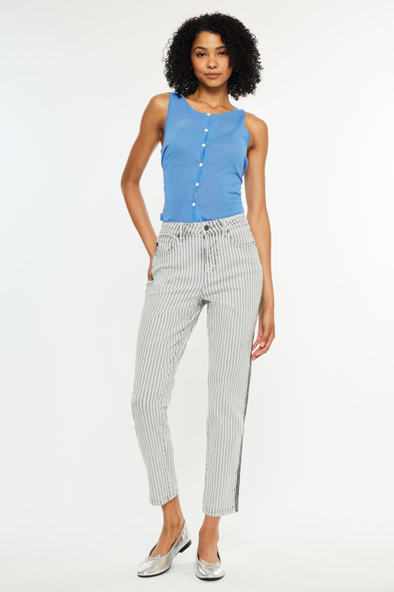 Kristin High Rise Slim Straight Leg Jeans - Official Kancan USA