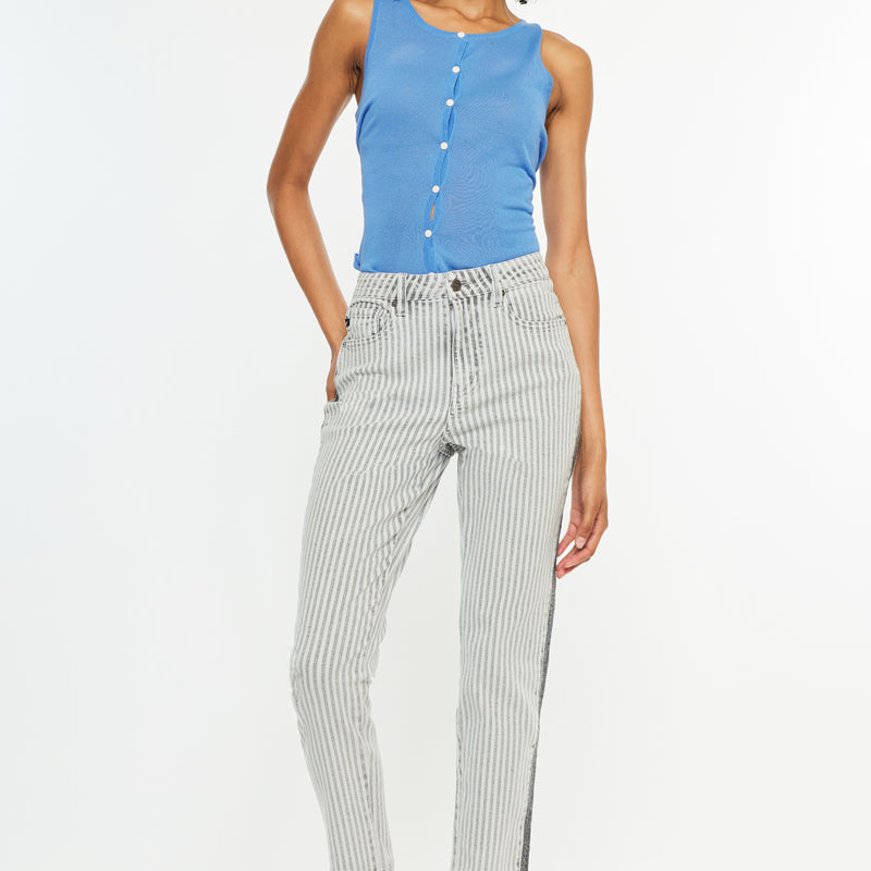 Kristin High Rise Slim Straight Leg Jeans - Official Kancan USA