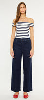 Kayla High Rise Trouser Wide Leg Jeans - Official Kancan USA