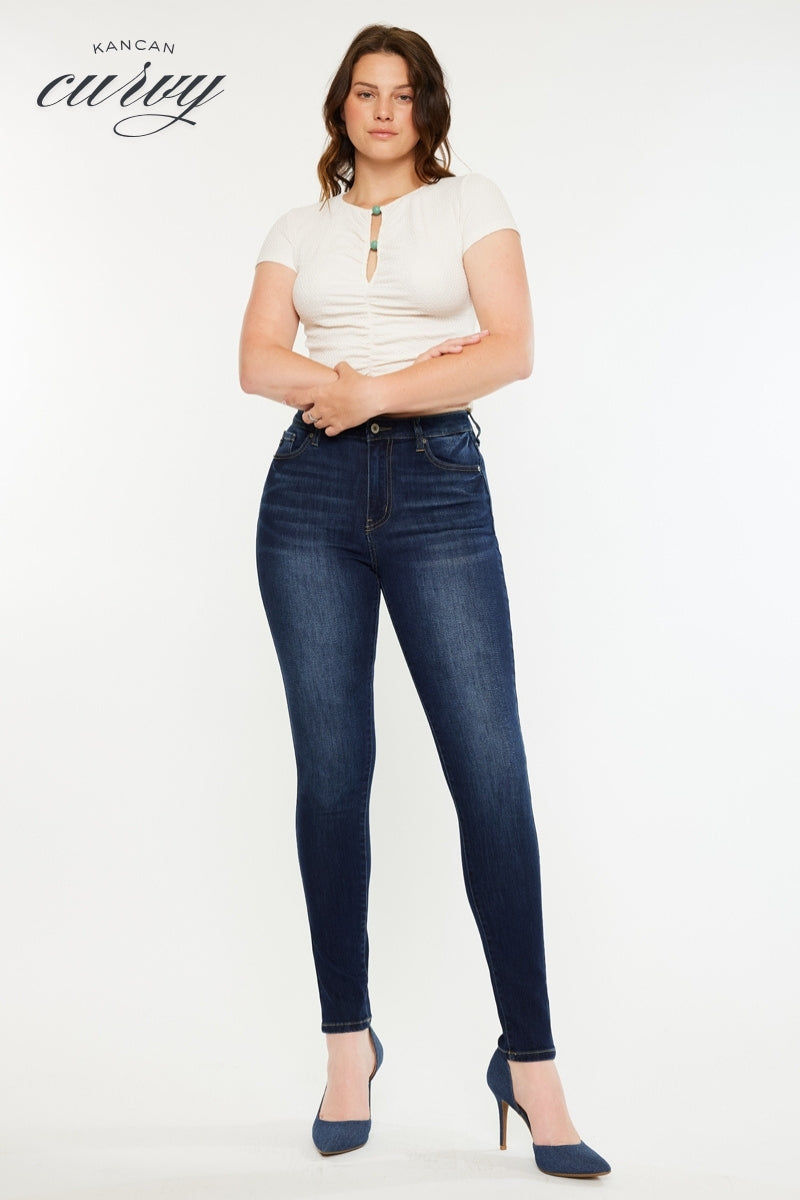 Effie Essentials High Rise Skinny Jeans Curvy – Kancan USA