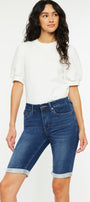 Blanco Mid Rise Bermuda Shorts - Official Kancan USA