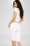 Berry Mid Rise Bermuda Shorts