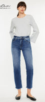 Nancy Essentials High Rise Slim Straight Leg Jeans - Official Kancan USA