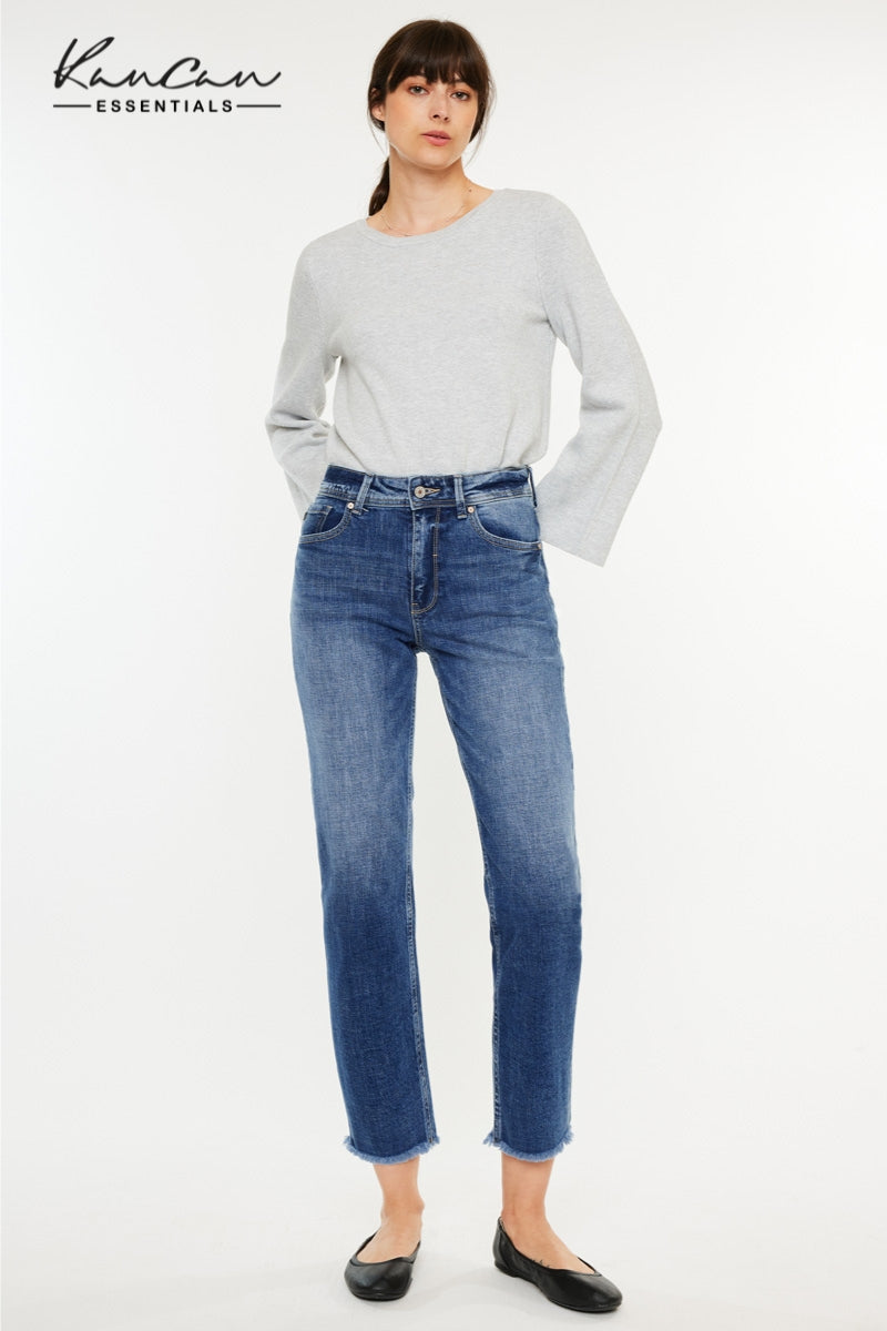 Nancy Essentials High Rise Slim Straight Jeans Kancan USA nancy-essentials-high-rise-slim-straight-jeans-kancan-usa