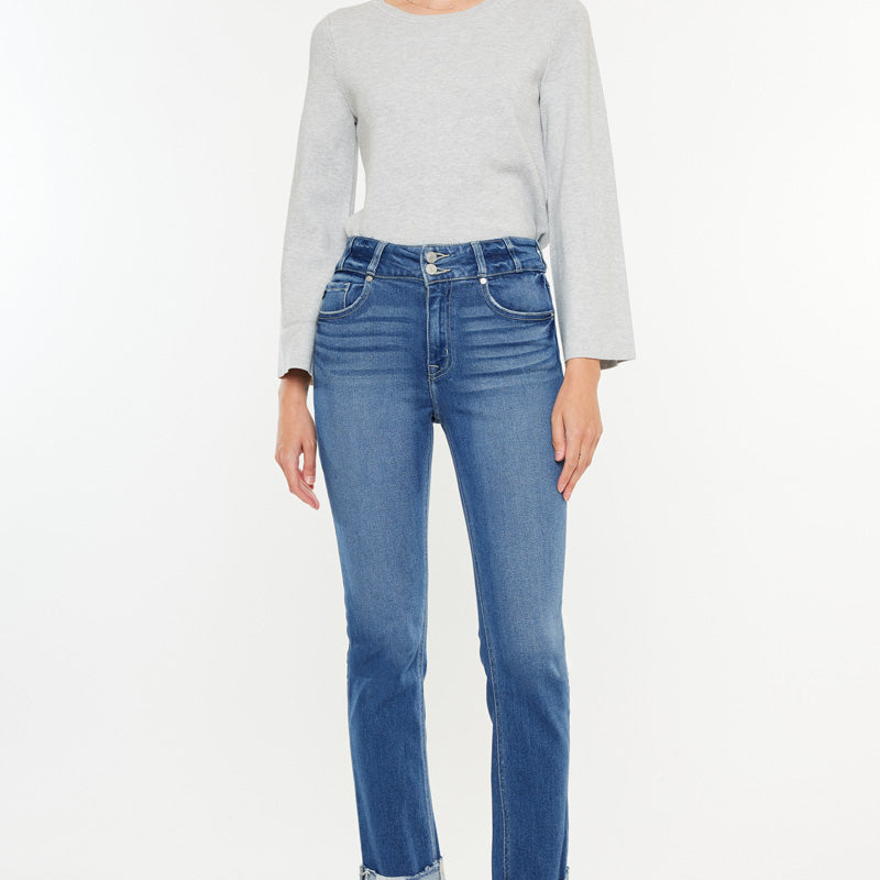Esme High Rise Slim Straight Leg Jeans - Official Kancan USA
