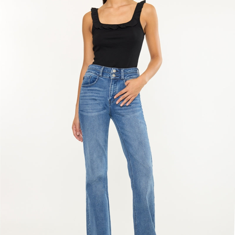 Onyx Essentials Ultra High Rise Wide Flare Jeans - Official Kancan USA