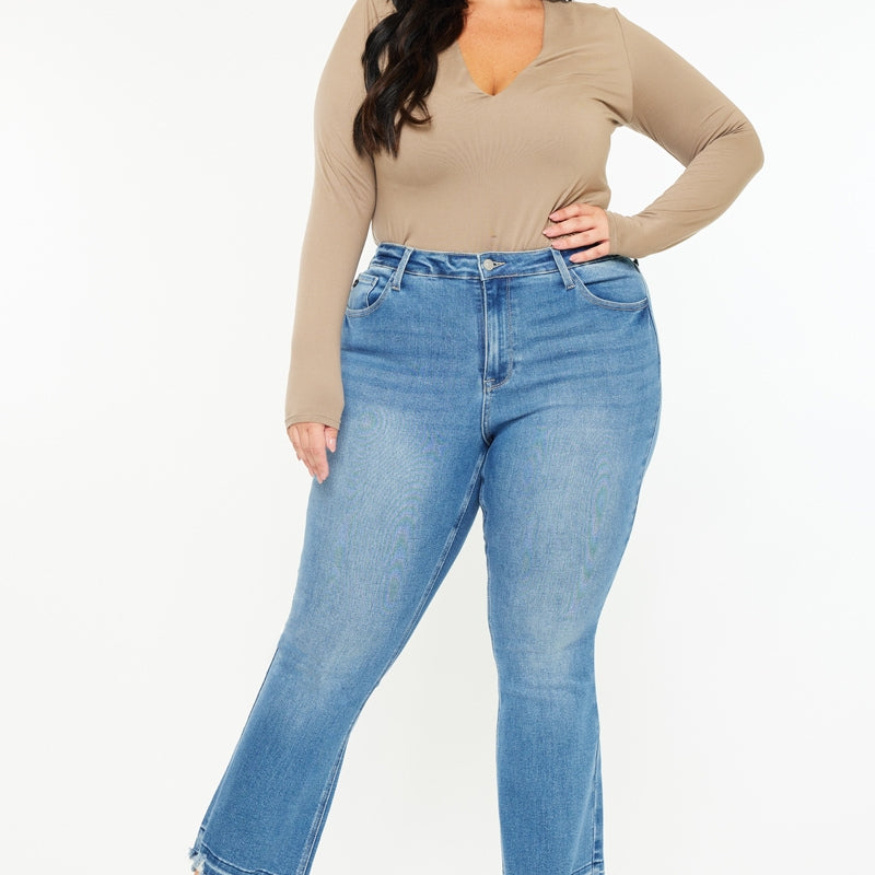 Vera Essentials High Rise Crop Bootcut (Plus Size) - Official Kancan USA