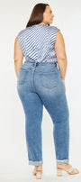 Irina High Rise Slim Straight Leg Jeans (Plus Size) - Official Kancan USA