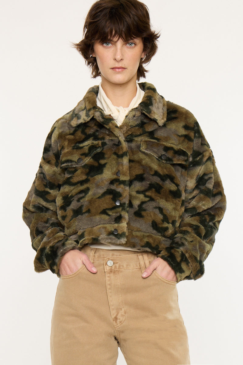 Jax Faux Fur Camo Jacket – Cozy, Bold Street Style | Kancan USA