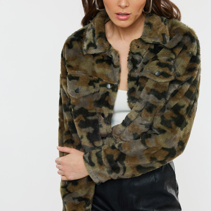 Jax Faux Fur Camo Jacket - Official Kancan USA