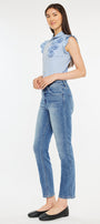 Maddy High Rise Slim Straight Leg Jeans - Official Kancan USA