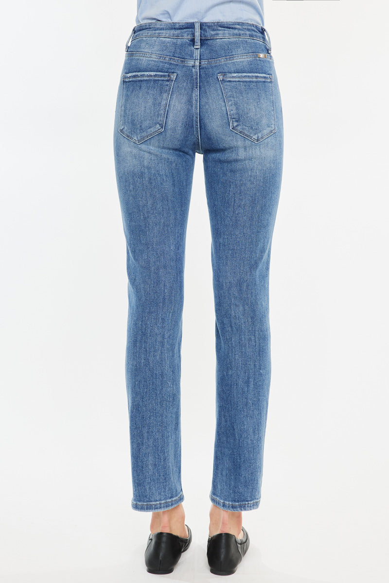 Maddy High Rise Slim Straight Leg Jeans - Official Kancan USA