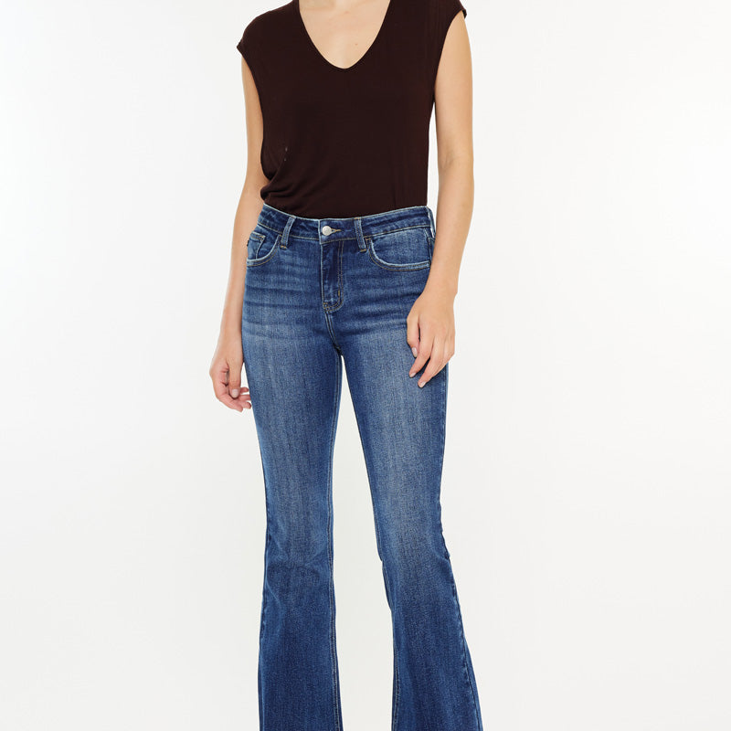 Annie Mid Rise Flare Jeans (Petite) - Official Kancan USA
