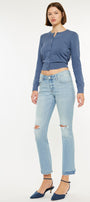 Coraline Mid Rise Kick Flare Jeans - Official Kancan USA
