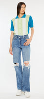 Debra High Rise 90's Criss Cross Straight Jeans - Official Kancan USA