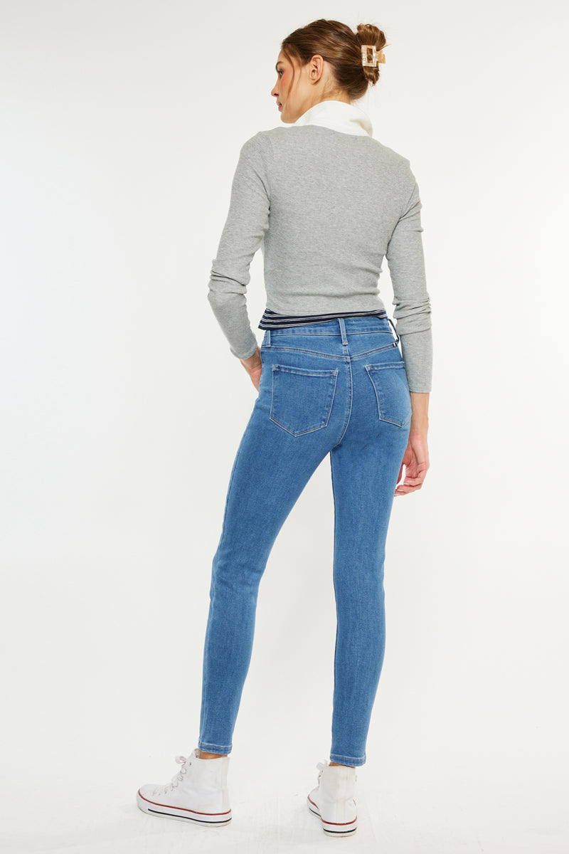 Bev Essentials High Rise Ankle Skinny Jeans - Official Kancan USA