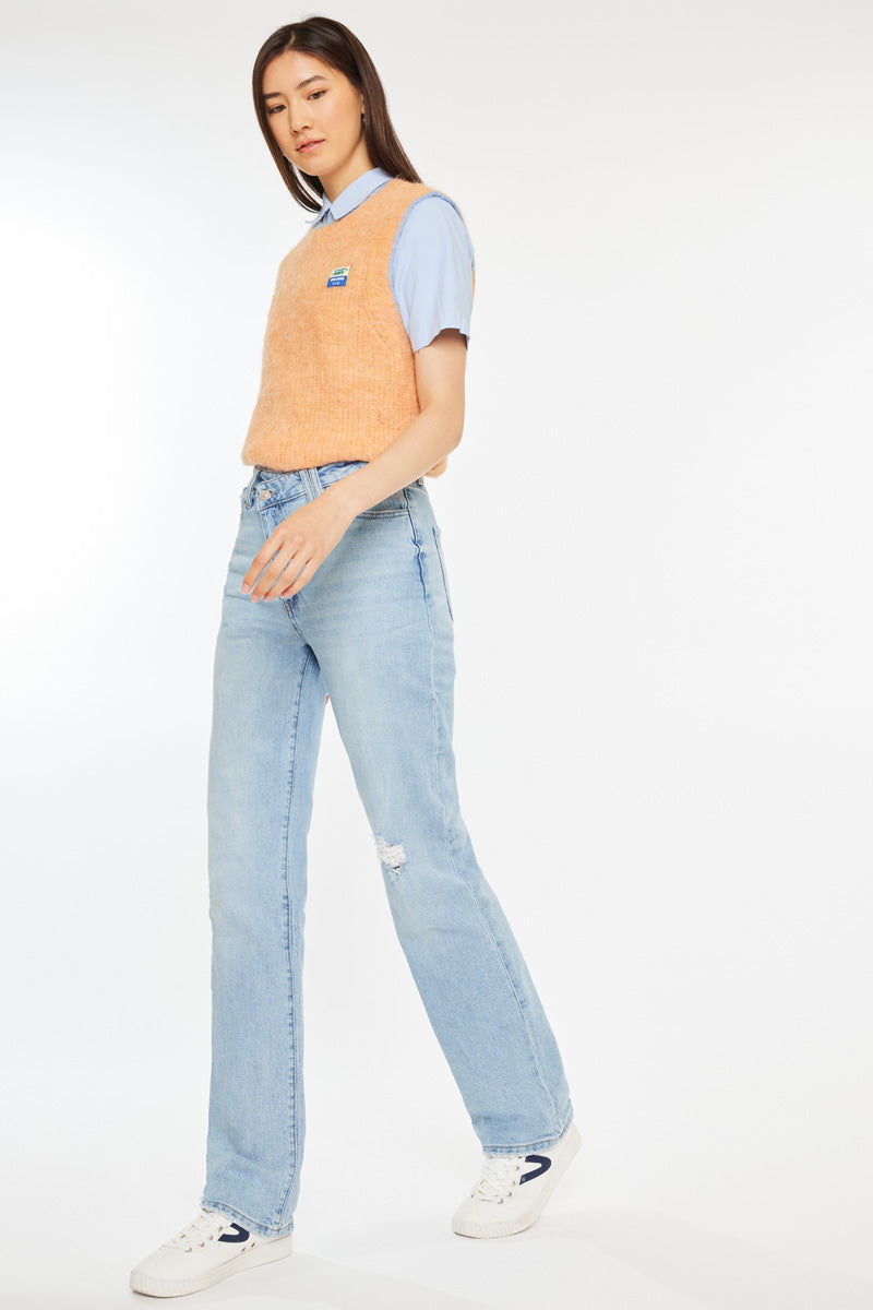 Minni 90's High Rise Straight Leg Jeans - Official Kancan USA