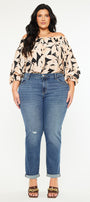 Harper Mid Rise Slim Straight Jean ( Plus Size ) - Official Kancan USA