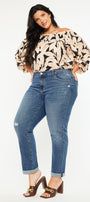Harper Mid Rise Slim Straight Jean ( Plus Size ) - Official Kancan USA