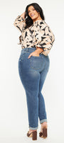 Harper Mid Rise Slim Straight Jean ( Plus Size ) - Official Kancan USA