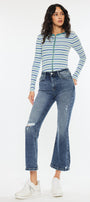 Miley High Rise Cropped Flare Jeans - Official Kancan USA